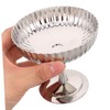 ULTECHNOVO Stainless Steel Pudding Bowl Creative Footed Dessert Bowl for