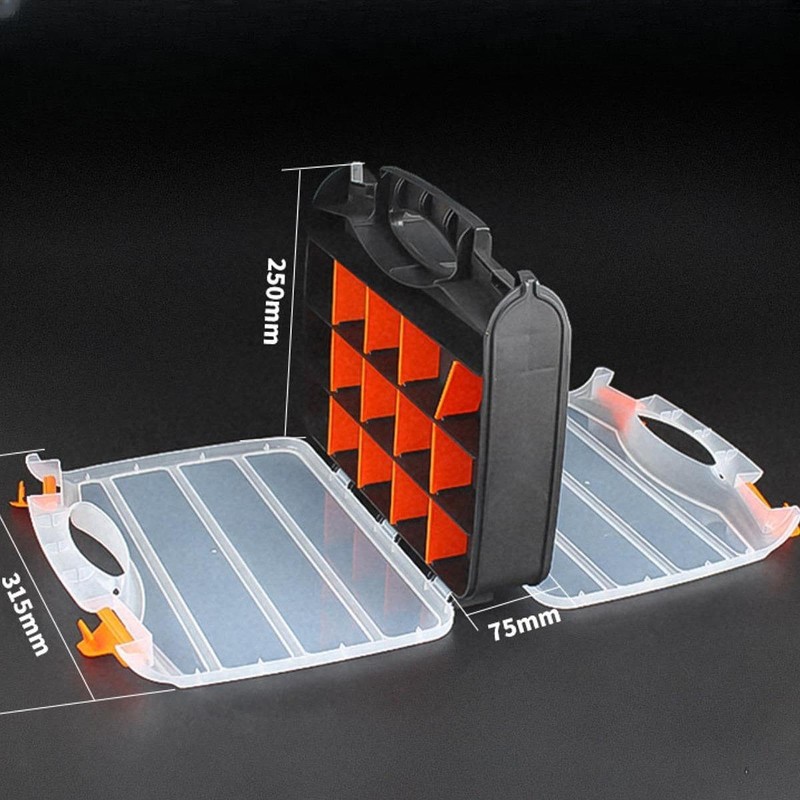 Generic Tool Organizer Box Hardware Storage Container with Removable Dividers