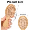 Small Hair Brush, Bamboo Hair Brush with Round Bristles for