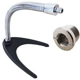 keepdrum MS60 Table Tripod Microphone Stand Gooseneck Chrome + Reducing Thread MSA016