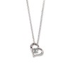 Bloom 0772-1561-0019-0000 Silver Rhodium Plated Cubic Zirconia Heart Necklace, Silver,