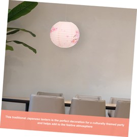 3pcs Japanese Sushi Restaurant Lantern Round Party Lanterns Folding Pink Hanging Lanterns Cherry Blossoms Chandelier Iron