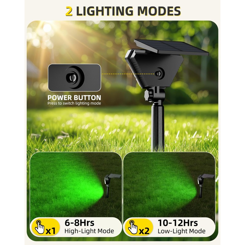 T-SUN Solar Lights Outdoor Waterproof IP65, 6Pack LED Solar Spot