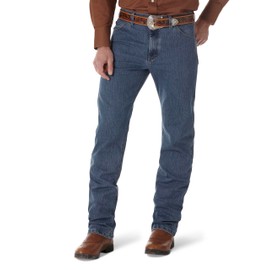 Wrangler Men's Premium Performance Advanced Comfort Cowboy Cut Reg Jean, Mid Tint, 32W x 34L