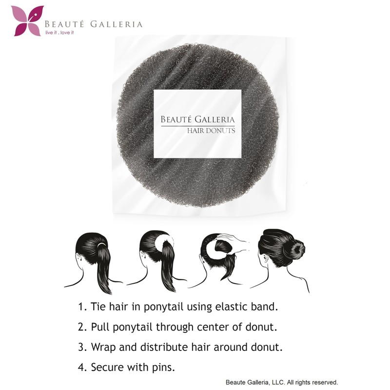Beaute Galleria Hair Donut Bun Maker Ring Style Mesh Chignon