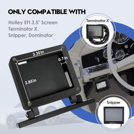 Under Dash Screen Mount for Holley Sniper Terminator X EFI 3.5" Screen, Reserved SD Card Slot, Power Button, Hinged Joint