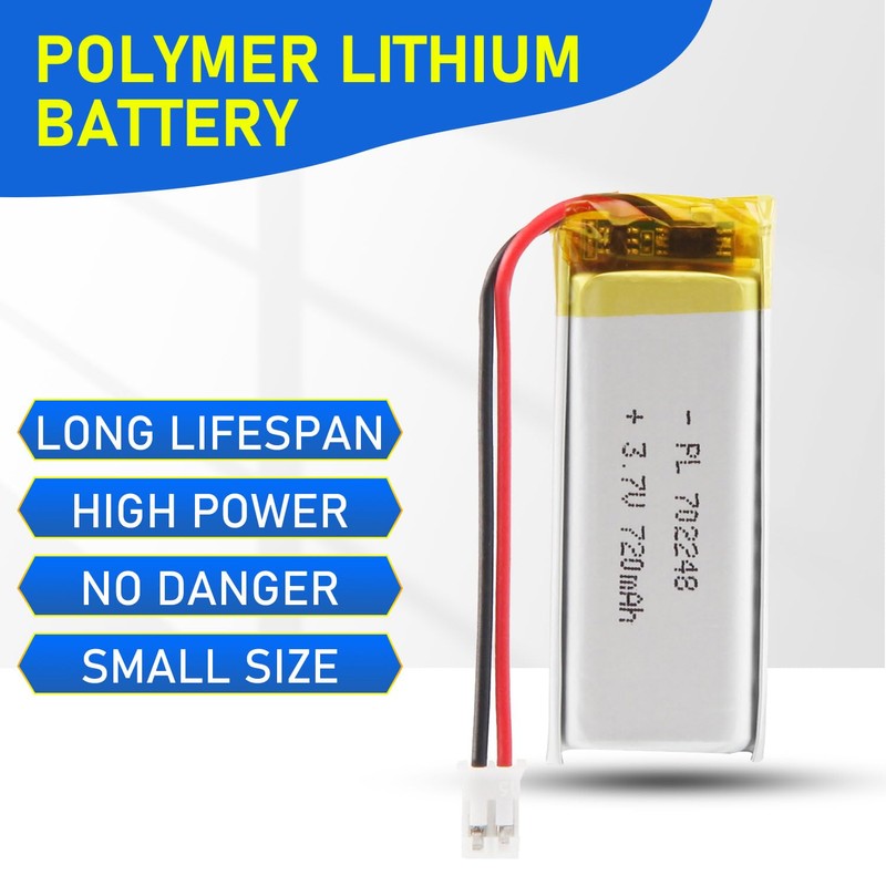 Qimoo 702248 3.7V Lipo Battery 720mAh 702248 Rechargeable Lithium Polymer