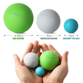 Bomb-Ball Massage Ball Set - Faszien + Lacrosse Bälle für ultimative Muskelentspannung, Selbstmassage, Faszientraining + Triggerpunkt Therapie