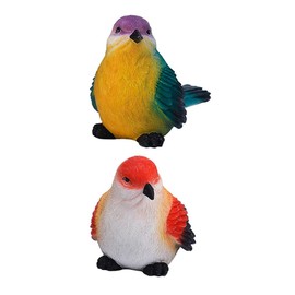 BESPORTBLE 2Pcs Vivid Resin Bird Figurines Realistic Garden Decorations for Home Courtyard and Balcony Accents Unique Handicraft Models for Animal Figurine Lovers