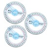3 Pcs Protractor Circle Protractor 10cm Plastic Protractor Angle Measure