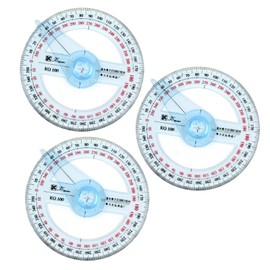 3 Pcs Protractor Circle Protractor 10cm Plastic Protractor Angle Measure Circle Protractor 360 Ruler Measuring Tool for Students Drafting Measuring