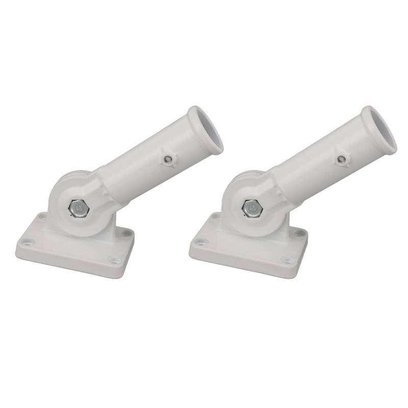 2Pcs Adjustable Flag Pole Holder Aluminium Alloy Metal Wall Mount