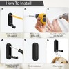 Vidroxin Black Folding Wall Hooks – 2PCS Heavy Duty Foldable