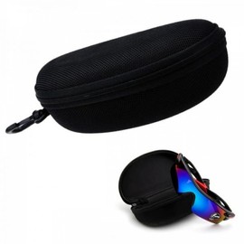 Portable Premium Sports Cycling Goggles Sunglasses Glasses Hard Zipper Case Pouch with Hook M10874 4ea