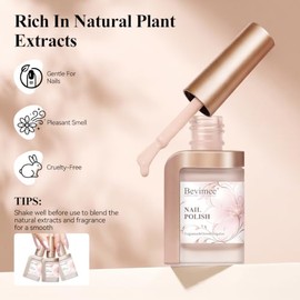 Esmalte de uñas nude, esmalte de uñas de secado rápido, no necesita rayos UV | Esmalte de uñas de secado rápido de larga duración, sin base de aceite 