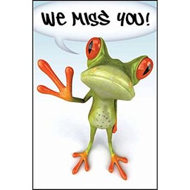 We Miss You! Frog Postcard (Pkg of 25)
