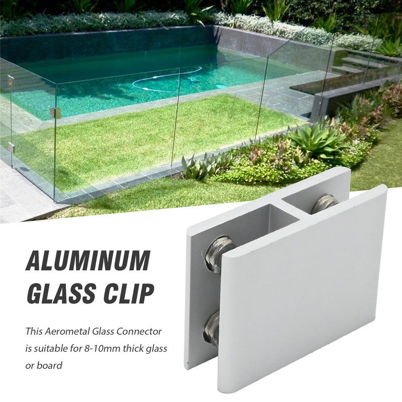 ZUDKSUY 4Pcs For 8-10mm Thick Glass to Glass Clamp 180°