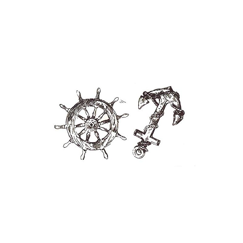 EROSPA Temporary Tattoo Sheet – Anchor / Steering Wheel /