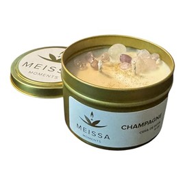 Vela Aromática de Cera de Soya (Champagne, 8 onzas)