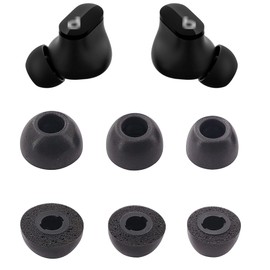 ALXCD Foam Ear Tips Compatible with Beats Studio Buds, S/M/L 3 Sizes 6 Pairs Soft Memory Foam Earbud Tips Replacement Foam Tips, Compatible with Beats Studio Buds, Black SML Pro