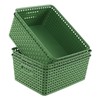 Rinboat Medium Plastic Baskets for Organizing, Plastic Woven Storage Basket,