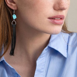 Stocking Stuffers Boho Dresses for Women Turquoise Jewelry Dangle Earrings for Women Western Statement Earrings Bohemian Jewelry Gifts