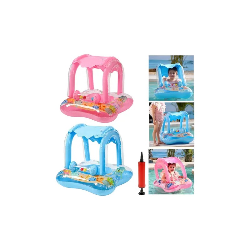 Flotadores Salvavidas Inflable Infantil Con Techo Para Bebé