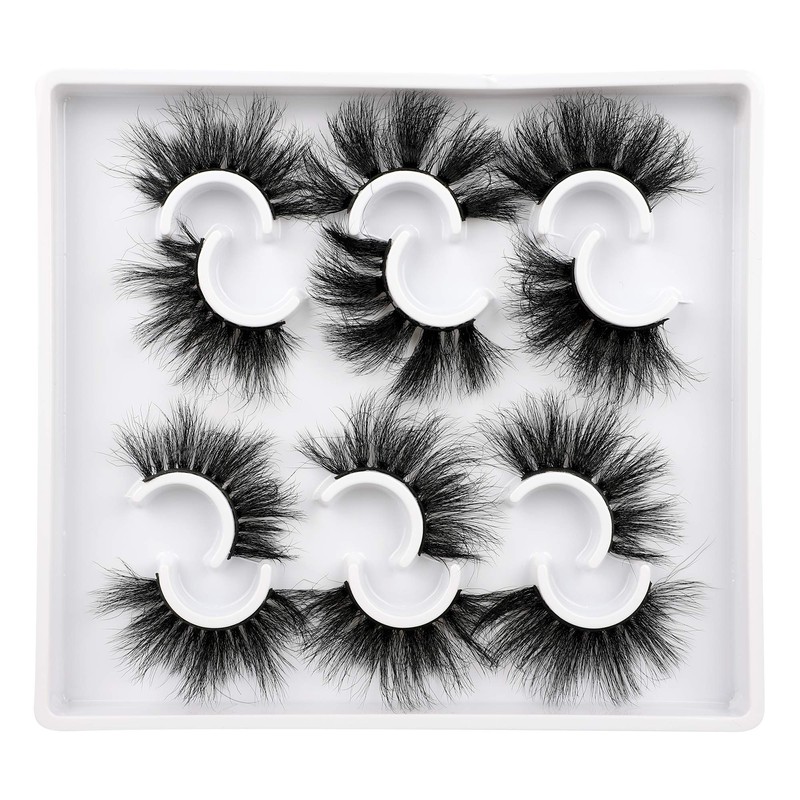 Mink Lashes Fluffy Eyelashes Dramatic Long Wispy Fake Eyelashes Thick