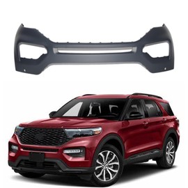 GENRICS Front Bumper with Park Sensor Holes Replacement for Explorer 2020 2021