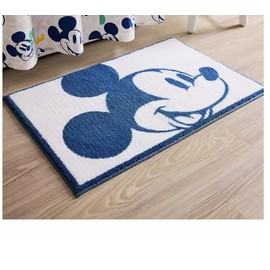 The Big One Bath Rug, Cartoon Character 20 x 30 inches, Fun Plush Design, Non-Slip Bathroom Mat, Blue