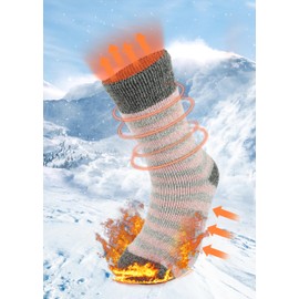 BomKinta Women Thermal Socks - Thick Boot Sock Warm Winter Crew Socks - Cozy Soft Christmas Socks Size 5-10