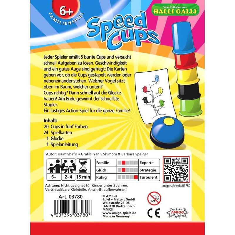 Amigo Speed Cups Board Game