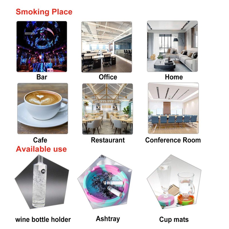 LEKAI Multiuse 3PCS Silicone Round Ashtray High Temperature Resistant Unbreakable