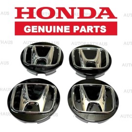 Honda 18 - 25 HONDA ACCORD SPORT WHEEL CENTER CAP BLACK/CHROME SET OF 4  OEM NEW