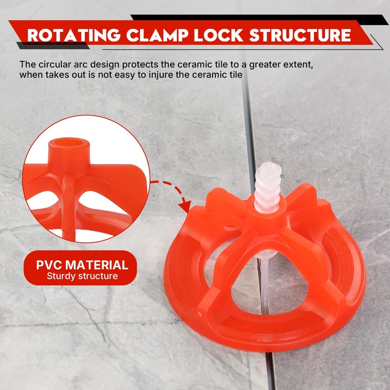 Storystore Tile Leveling System Clips, 500 Pcs Tile Spacers and