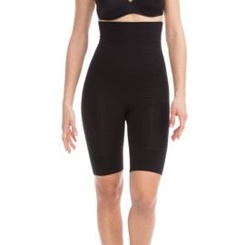 Farmacell Shape 603 (Black, XXL) Women's high-Waisted Shaping Control Shorts – Flat Belly