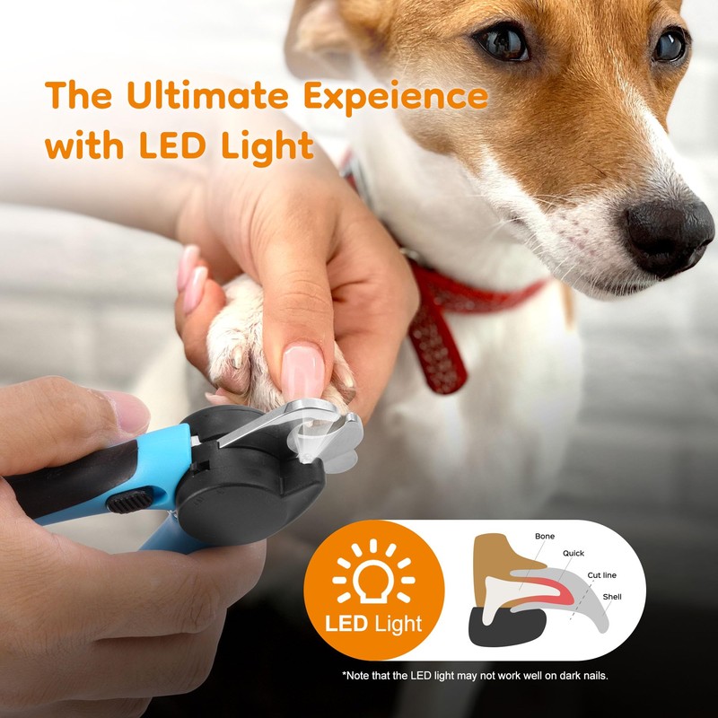Poozonlife Dog Nail Clipper with Light, Illuminates Nail Clipper Kit