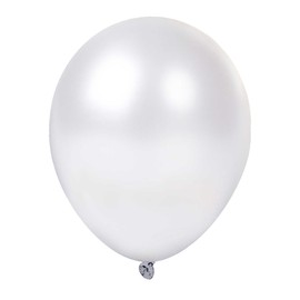 SHATCHI Pack of 10 Pearl White Metallica Helium Quality Latex Balloons Birthday Wedding Anniversary Christening Christmas Party Decoration Baloon 12", 10pcs