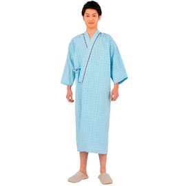 Patient Clothing (Unisex), 8/4 Sleeves, Kimono 59-441 (Blue) 3L Sumisho Montblanc Medical Use