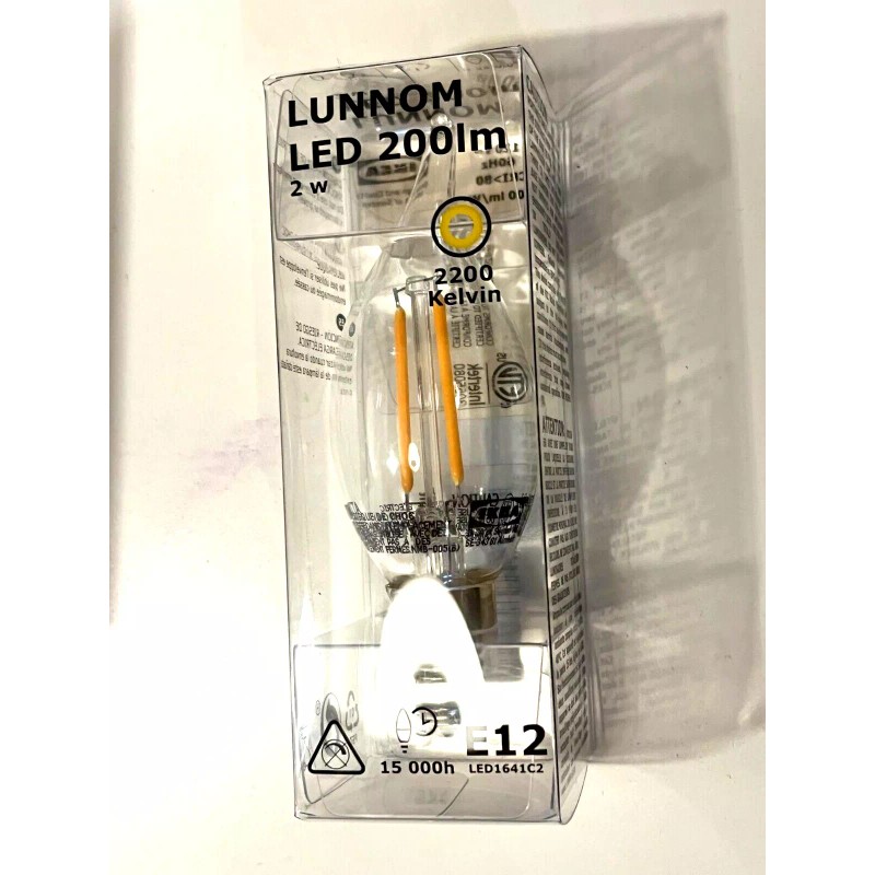 IKEA LUNNOM IKEA LED bulb 2W E12 200lm chandelier clear