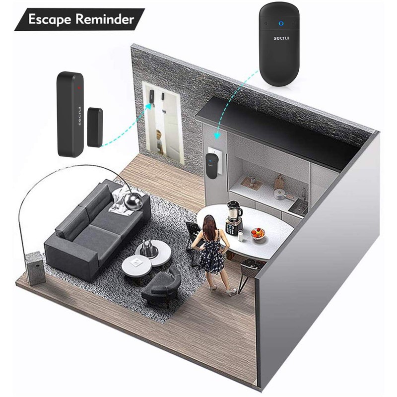 SECRUI Door Chime, Door Sensor Chime with Adjustable Volume, Easy