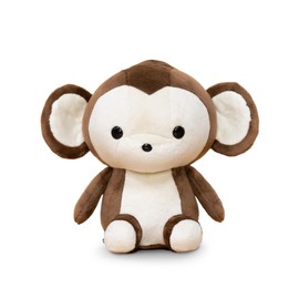 Bellzi Brown Monkey Stuffed Animal Plush Toy - Adorable Soft Monkey Toy Plushies and Gifts - Perfect Present for Kids, Babies, Toddlers - Monki
