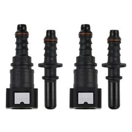 Set of 2 7.89mm SAE to 5/16 8mm Straight Car Fuel Line Hose Quick Connector Quick Release Connector Fuel Line Connector Hose Coupling