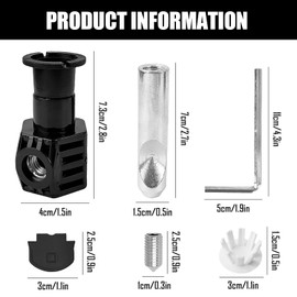 Yooyan Toilet Mounting Set, Intelligent Toilet Seat Mounting Set for Wall-Hanging Toilets, Toilet Connection Set, Mounting Set for Wall-Hanging Toilet with Wrench