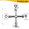 OUDQFCJ 1 x 4-way multifunctional key, universal control cabinet key,