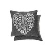 Emma Barclay Amor Heart - Cushion Cover in Charcoal -