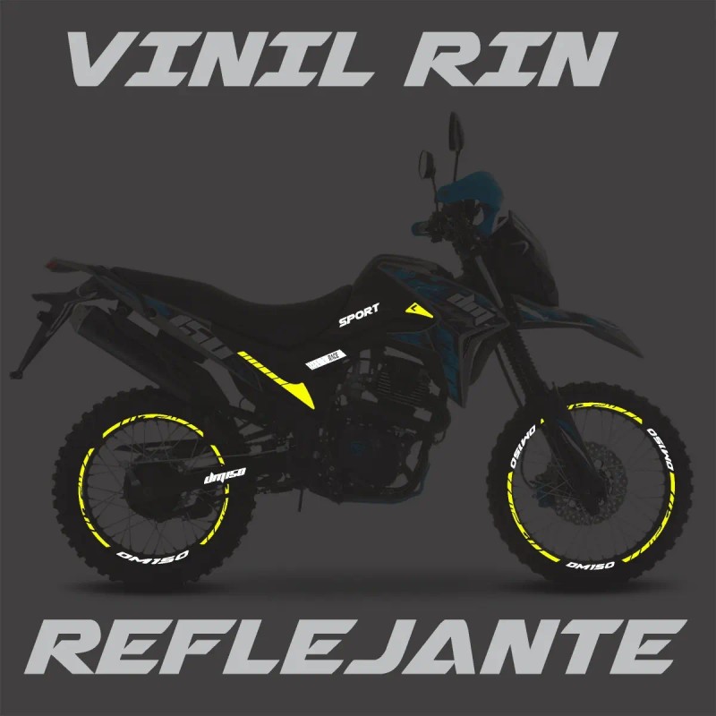 Kit Sticker Reflejantes Rin Italika Dm150 R19 R17 + Regalo