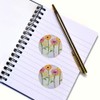 24 x 40mm Round 'Colourful Poppies' Stickers (SK00072184)