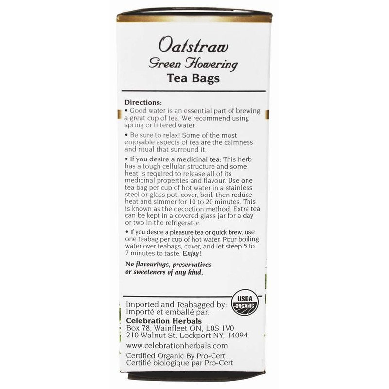 Celebration Herbals Oatstraw Green Flowering Herbal Tea - 24 Tea