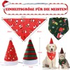 Scettar Pack of 2 Christmas Pet Bandana Scarf and 2